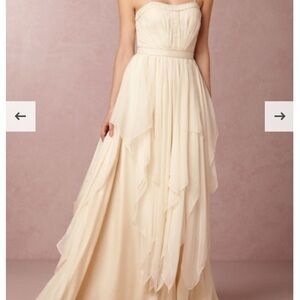 Catherine Deane BHLDN Cascading Goddess Silk Bridal Dress size 4